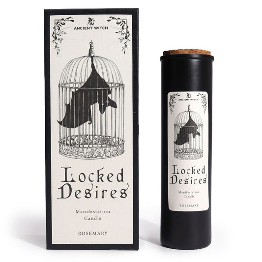 Polished Ancient Witch Ritual Candles - Locked Desires featuring natural patterning and unique variations - Luna Panther