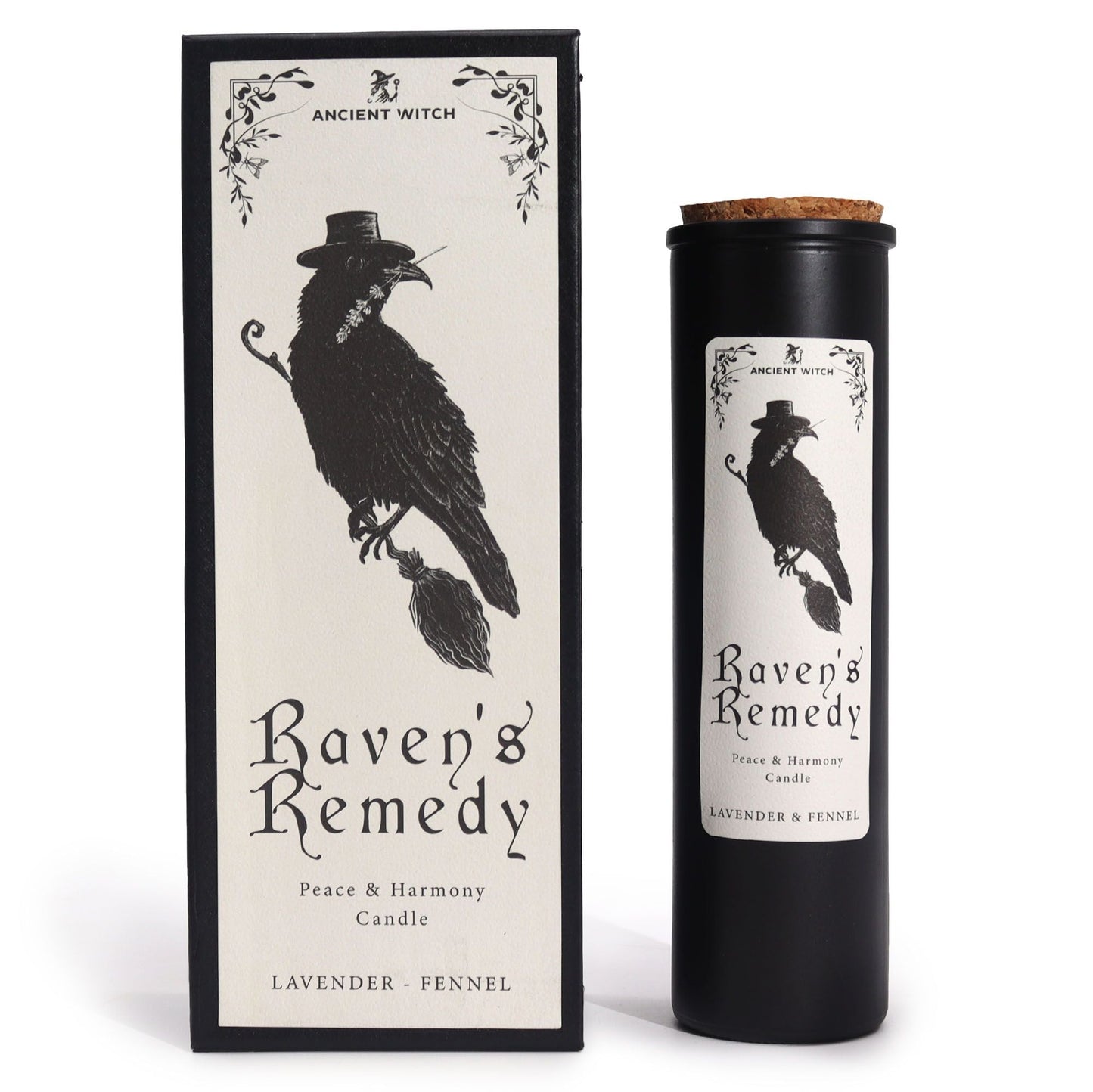 Polished Ancient Witch Ritual Candles - Ravens' Remedy featuring natural patterning and unique variations - Luna Panther