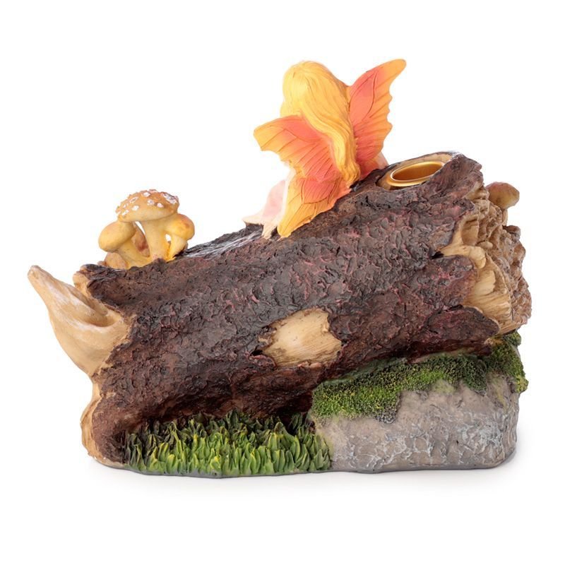 Polished Ancient Woodland Daydream Fairy Backflow Incense Burner 1 featuring natural patterning and unique variations - Luna Panther