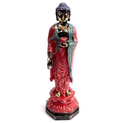 Polished Antique Buddha - Standing Statue featuring natural patterning and unique variations - Luna Panther