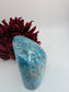Polished Apatite Freeform 835G featuring teal-blue tone and crystalline depth - Luna Panther
