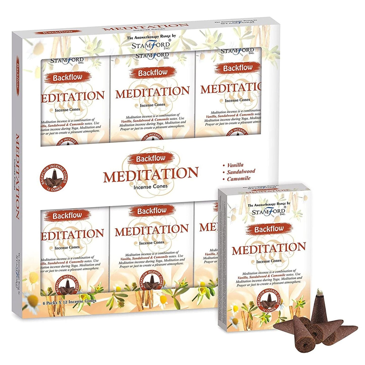 Aromatherapy Backflow Cones - Meditation - Luna Panther