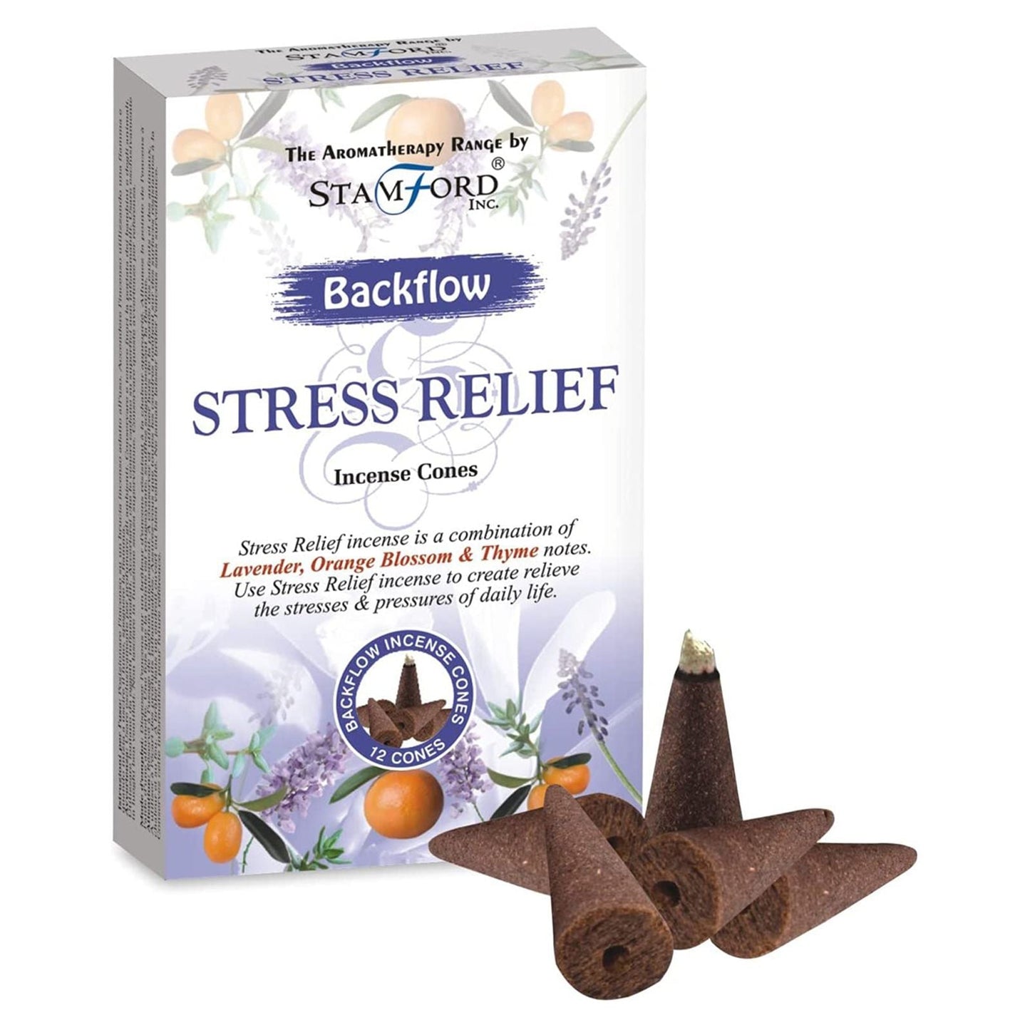 Aromatherapy Backflow Cones - Stress Release - Luna Panther