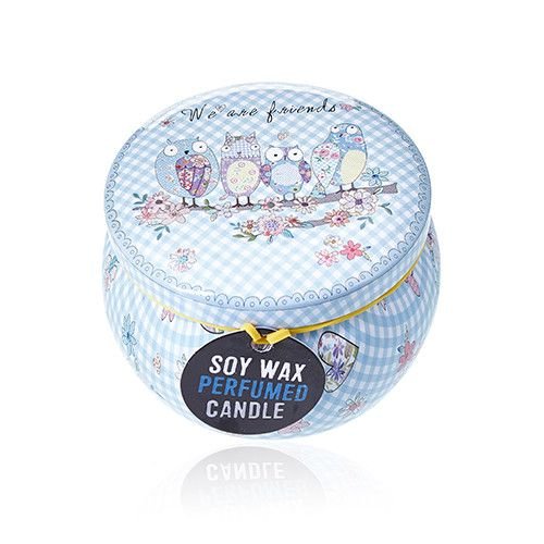 Art Tin Candle - Assorted Design - Friendly Messages - Parma Violet - Luna Panther