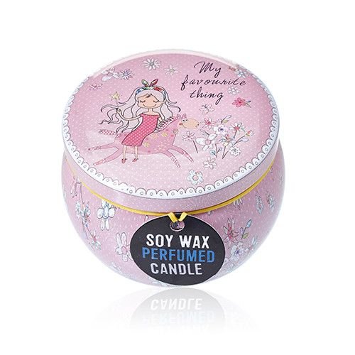 Art Tin Candle - Assorted Design - Friendly Messages - Parma Violet - Luna Panther
