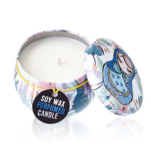 Art Tin Candle - Assorted Design - Russian Dolls - Dolly Blue - Luna Panther