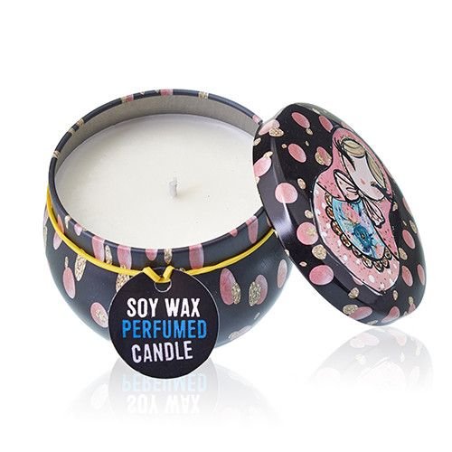 Art Tin Candle - Assorted Design - Russian Dolls - Dolly Blue - Luna Panther