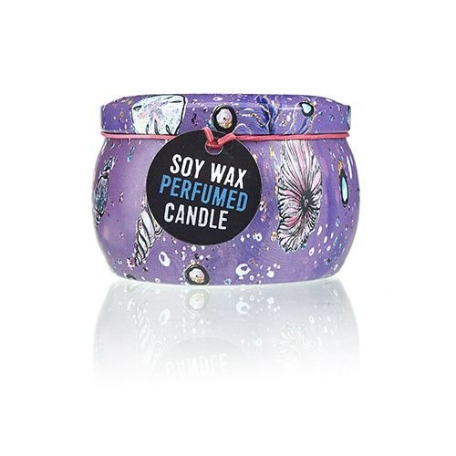 Art Tin Candle - Assorted Design - Sea life - Raspberry - Luna Panther
