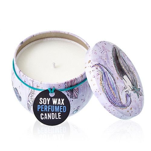 Art Tin Candle - Assorted Design - Sea life - Raspberry - Luna Panther