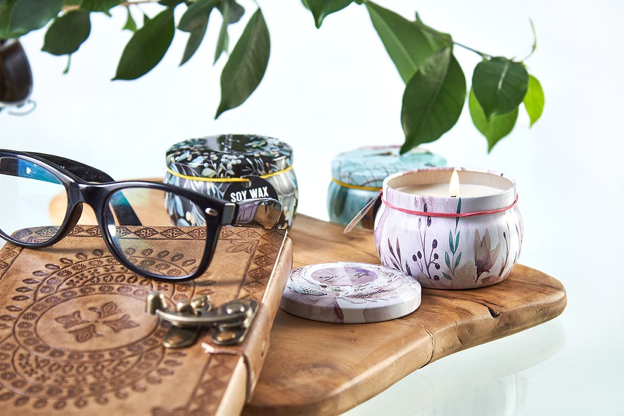 Art Tin Candle - Assorted Design - Sea life - Raspberry - Luna Panther