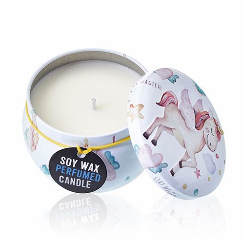 Art Tin Candle - Assorted Design - Unicorns - Moonstone - Luna Panther