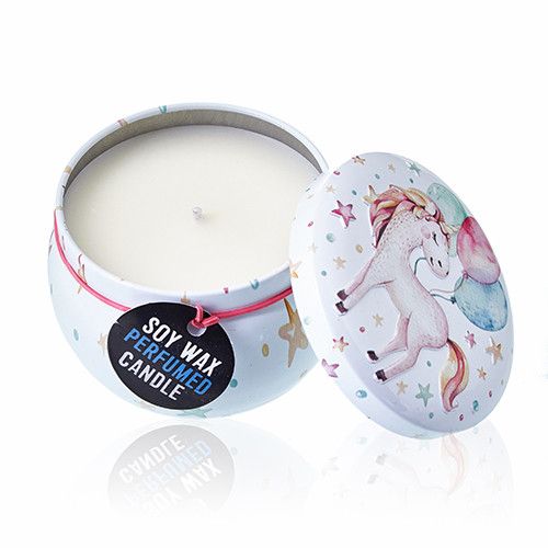 Art Tin Candle - Assorted Design - Unicorns - Moonstone - Luna Panther
