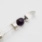 Axis of Grace Wand – Amethyst & Rose Quartz Spheres, Quartz Stem – 12 cm - Luna Panther