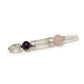 Axis of Grace Wand – Amethyst & Rose Quartz Spheres, Quartz Stem – 12 cm - Luna Panther