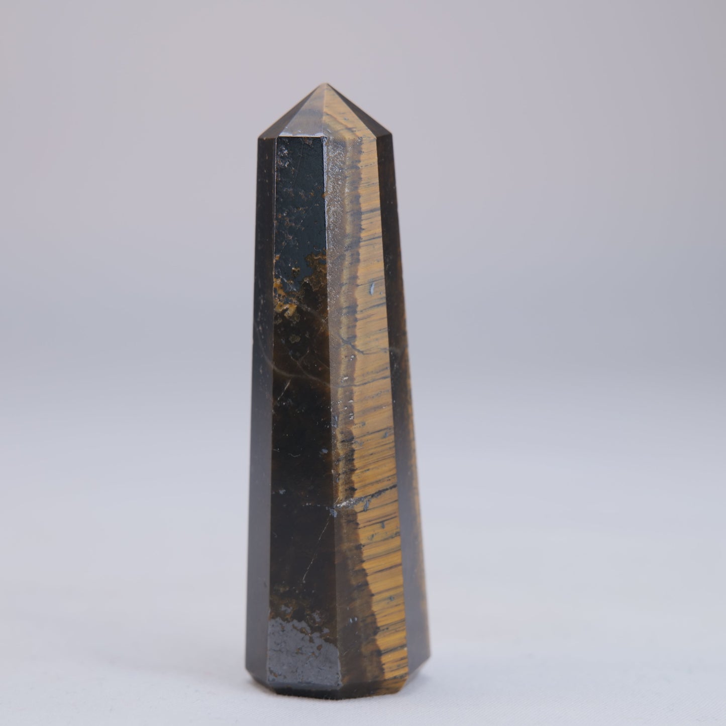 Tigers Eye Obelisk 56g natural crystal tower side
