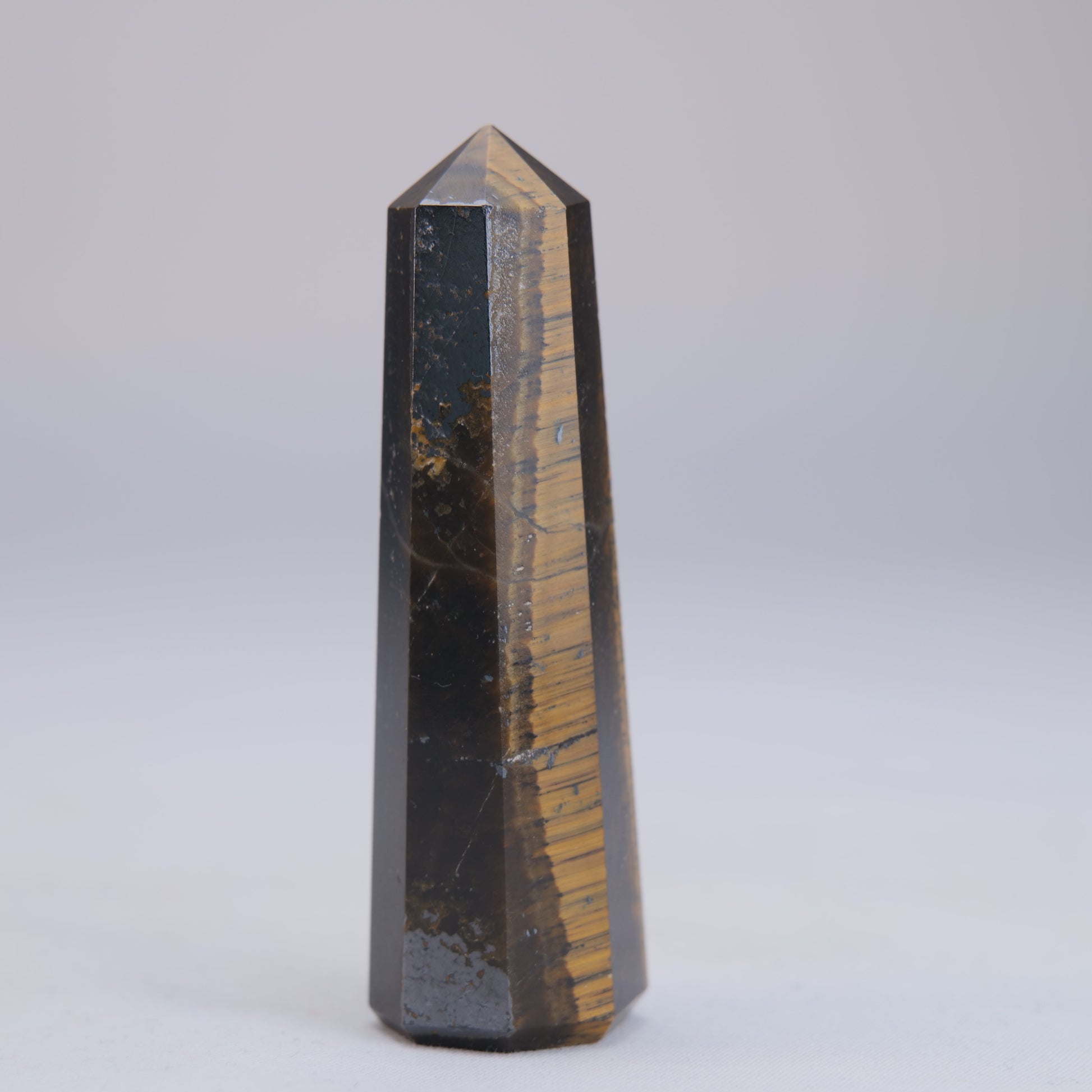 Tigers Eye Obelisk 56g natural crystal tower side