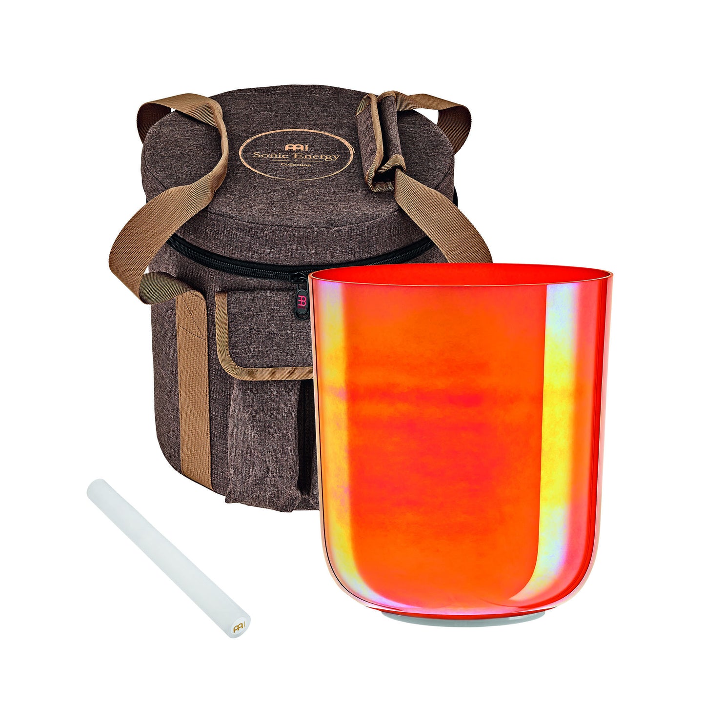 MEINL Sonic Energy Essence Crystal Singing Bowl 6.7" - C4/Root Chakra/440 Hz - Orange detail view 9 at Luna Panther