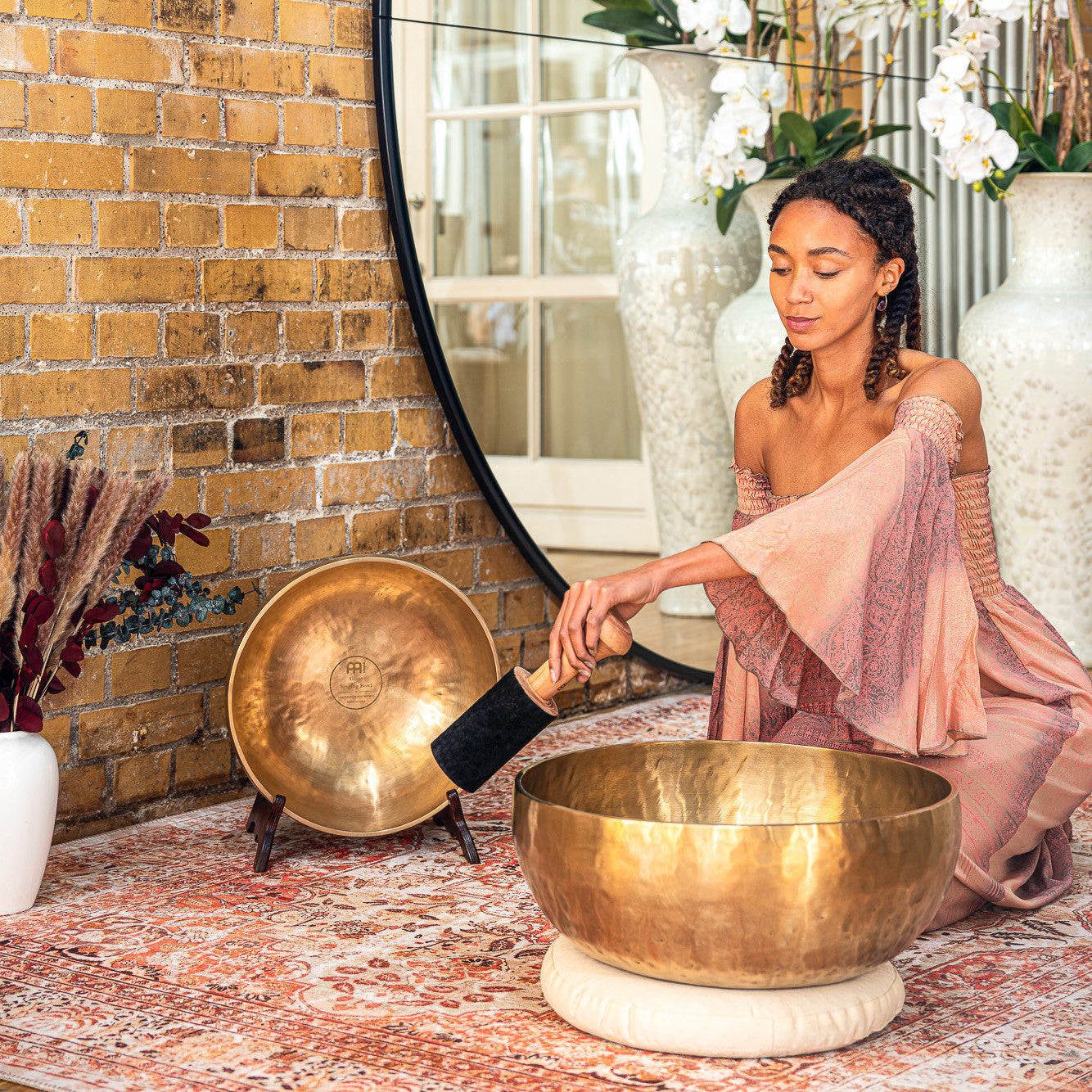 Meinl Sonic Energy Singing Bowl Buckwheat Cushion - 20"/50 cm detail view 4 at Luna Panther