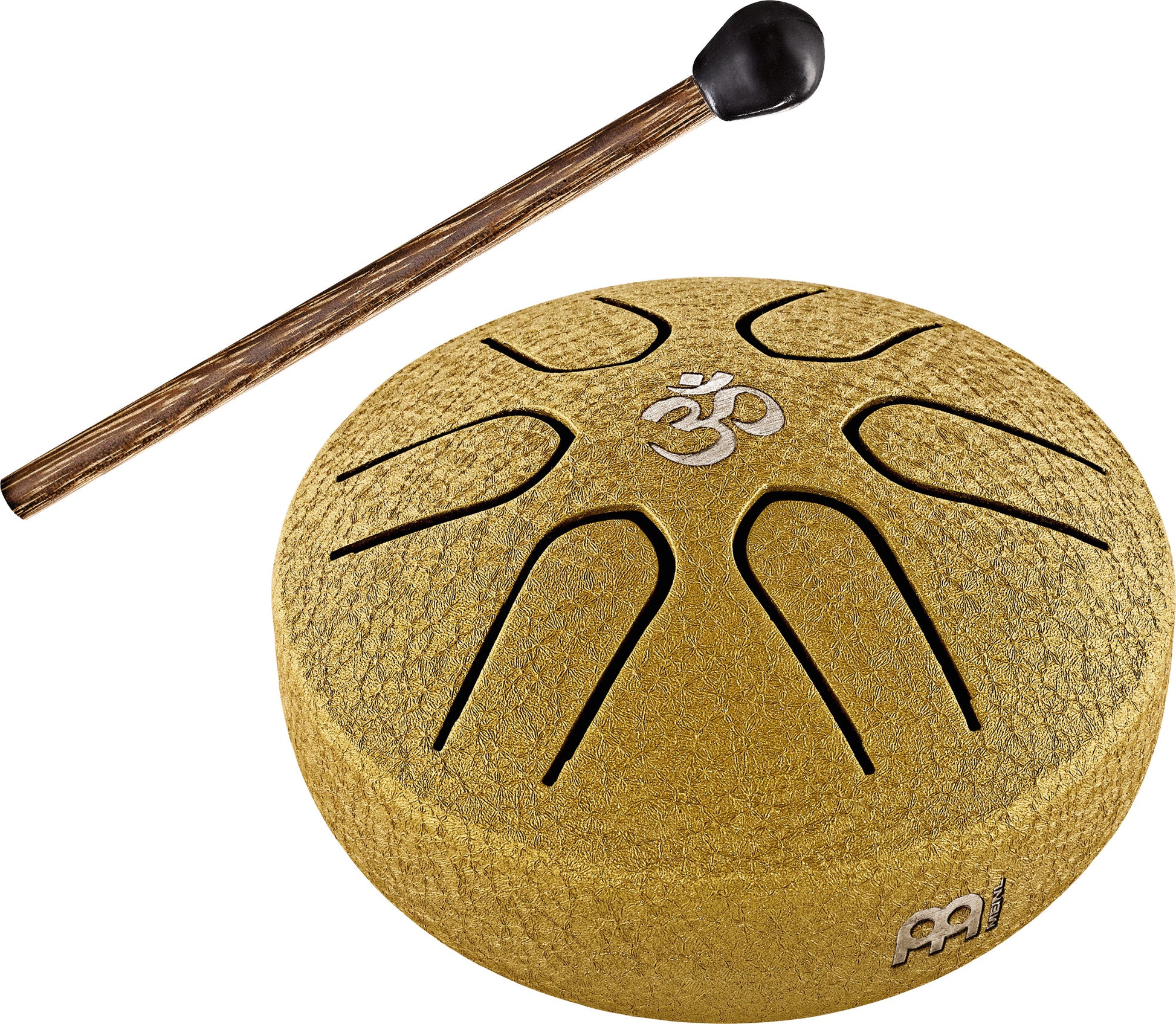 MEINL Sonic Energy Pocket Steel Tongue Drum 3" - A Major/6 Notes/440 Hz - Om/Gold detail view 11 at Luna Panther