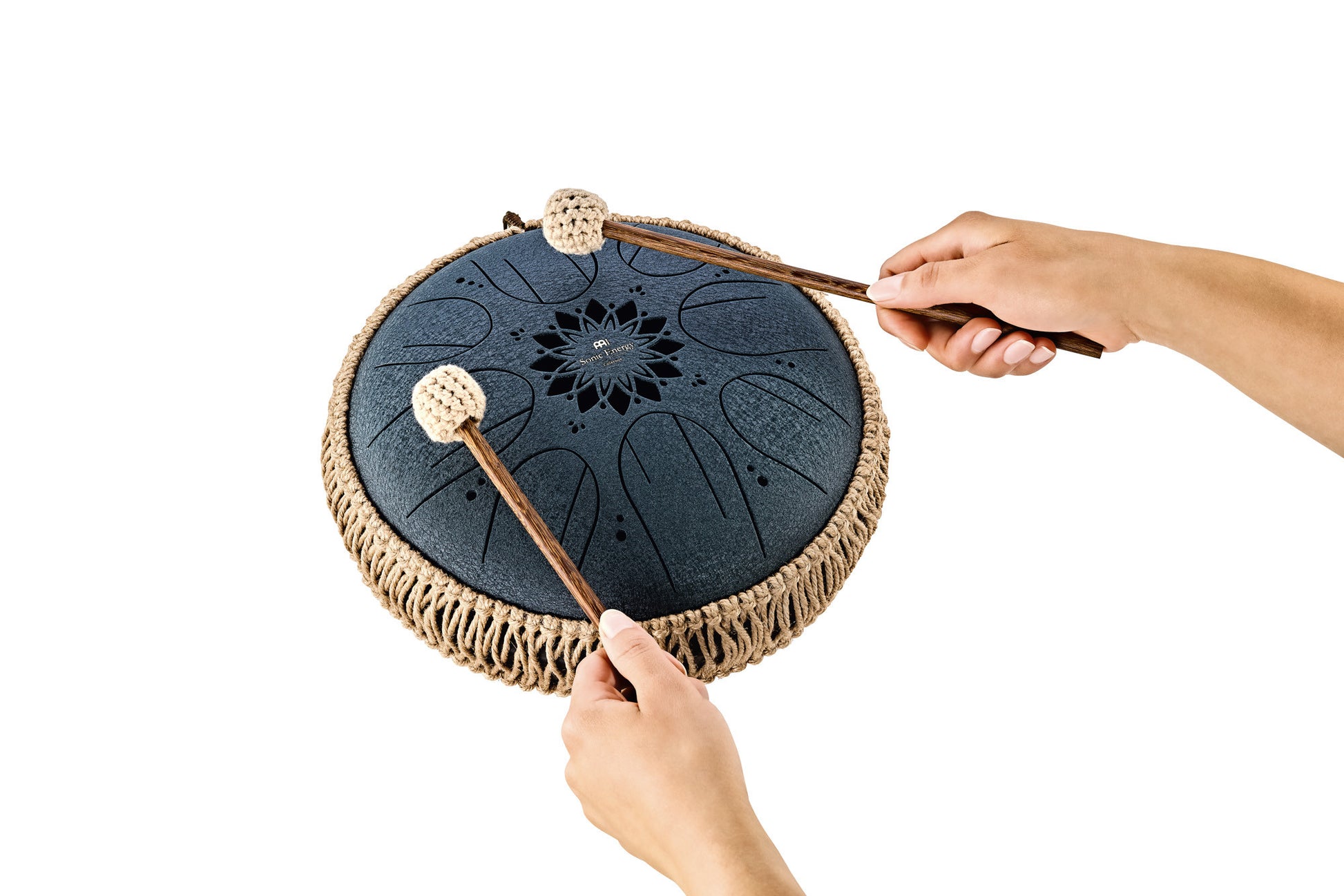 MEINL Sonic Energy Medium Octave Steel Tongue Drum 10" - C Minor/8 Notes/432 Hz - Navy Blue detail view 14 at Luna Panther