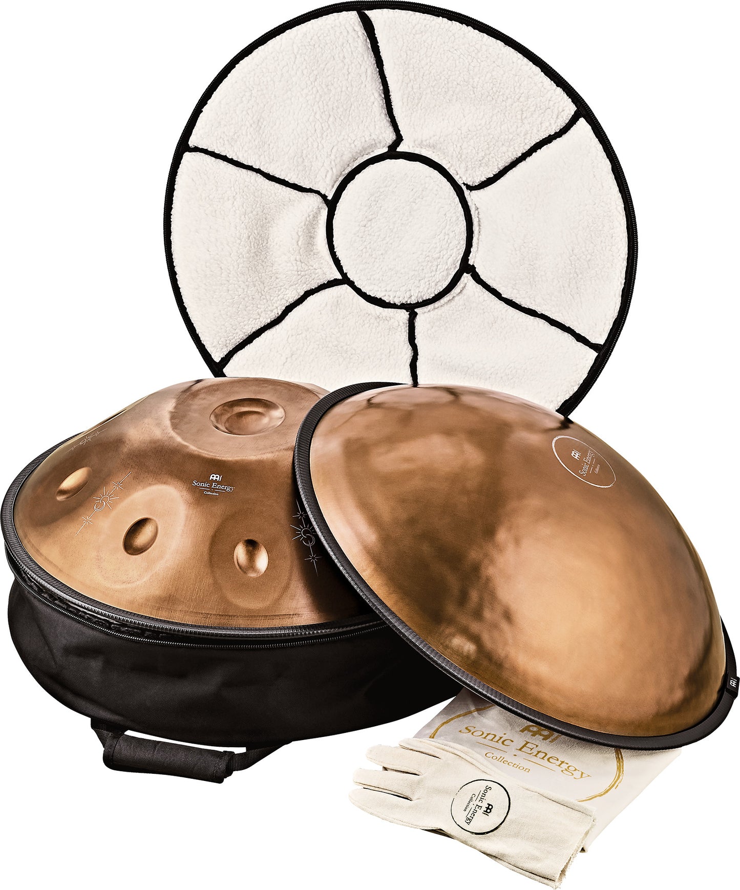 MEINL Sonic Energy Sensory Handpan, Stainless Steel, Bb2 Amara, 9 Notes, 432 Hz, Vintage coppe detail view 16 at Luna Panther