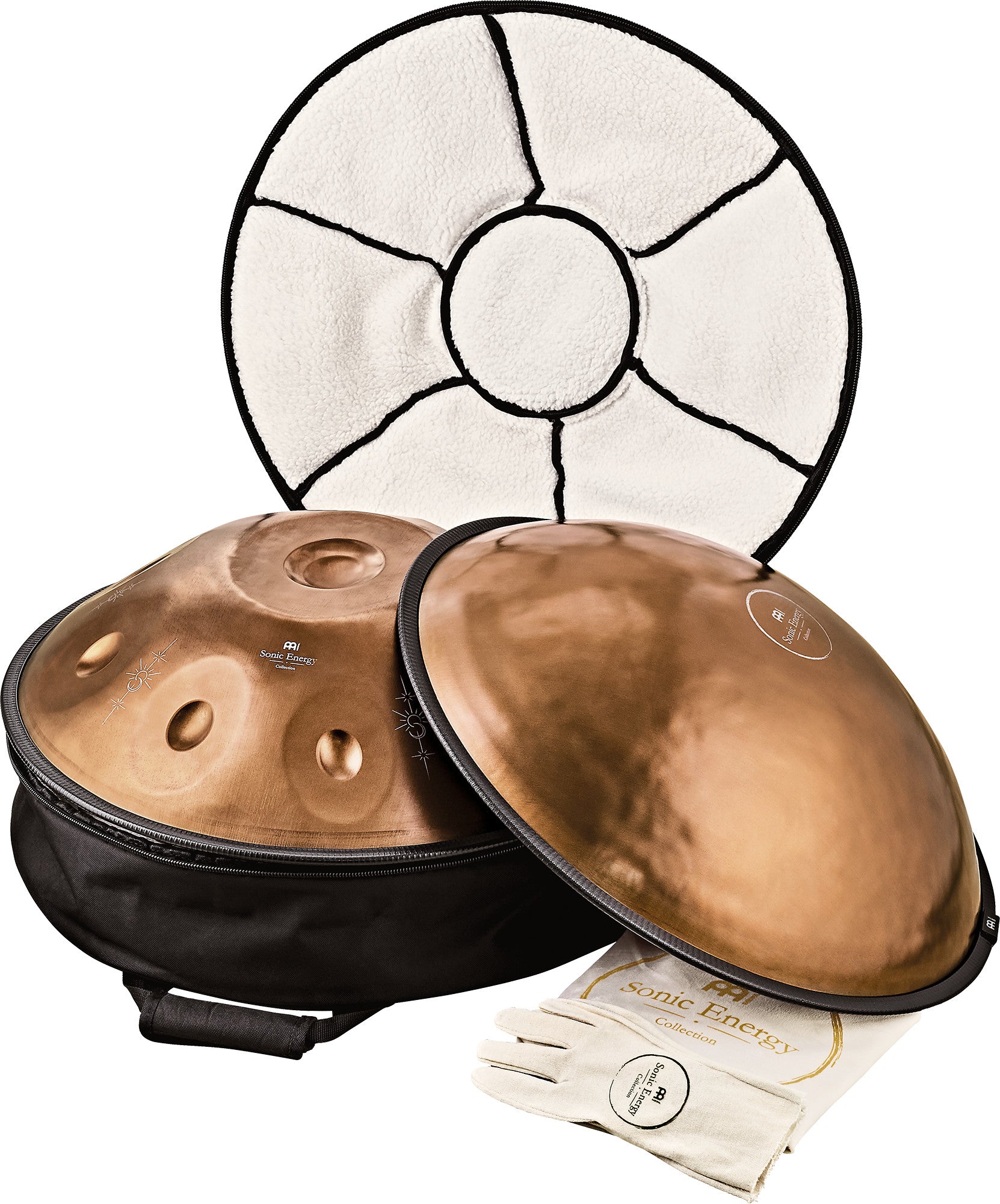 MEINL Sonic Energy Sensory Handpan, Stainless Steel, Bb2 Amara, 9 Notes, 432 Hz, Vintage coppe detail view 16 at Luna Panther