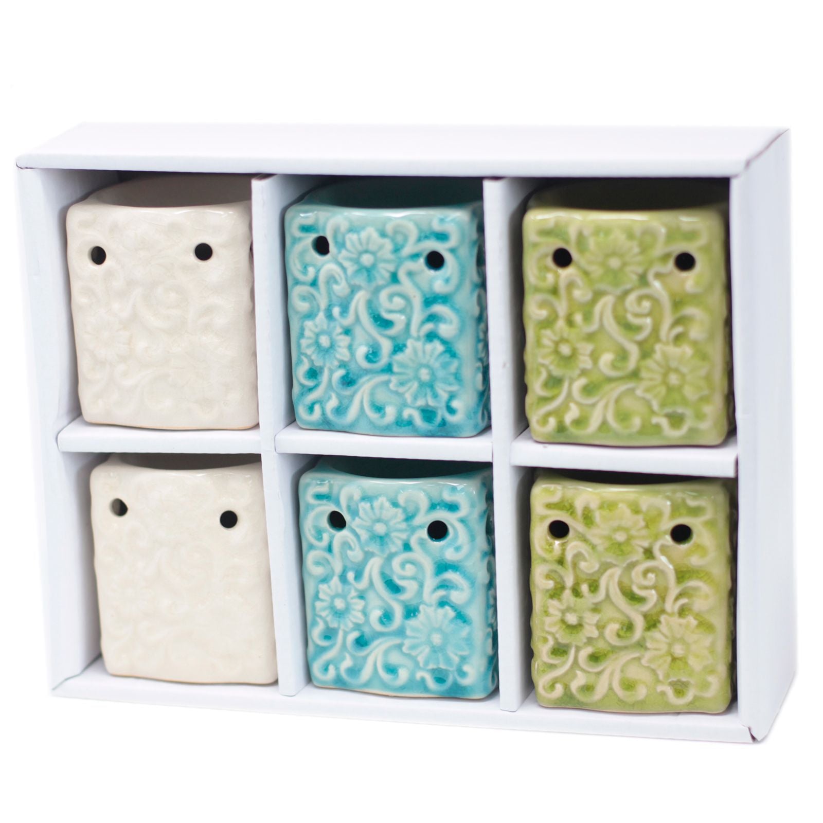 Classic Small Square Floral Oil Burners – image 2