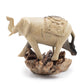 Handmade Parasite Wood Art Carving – Elephant Walking – image 3