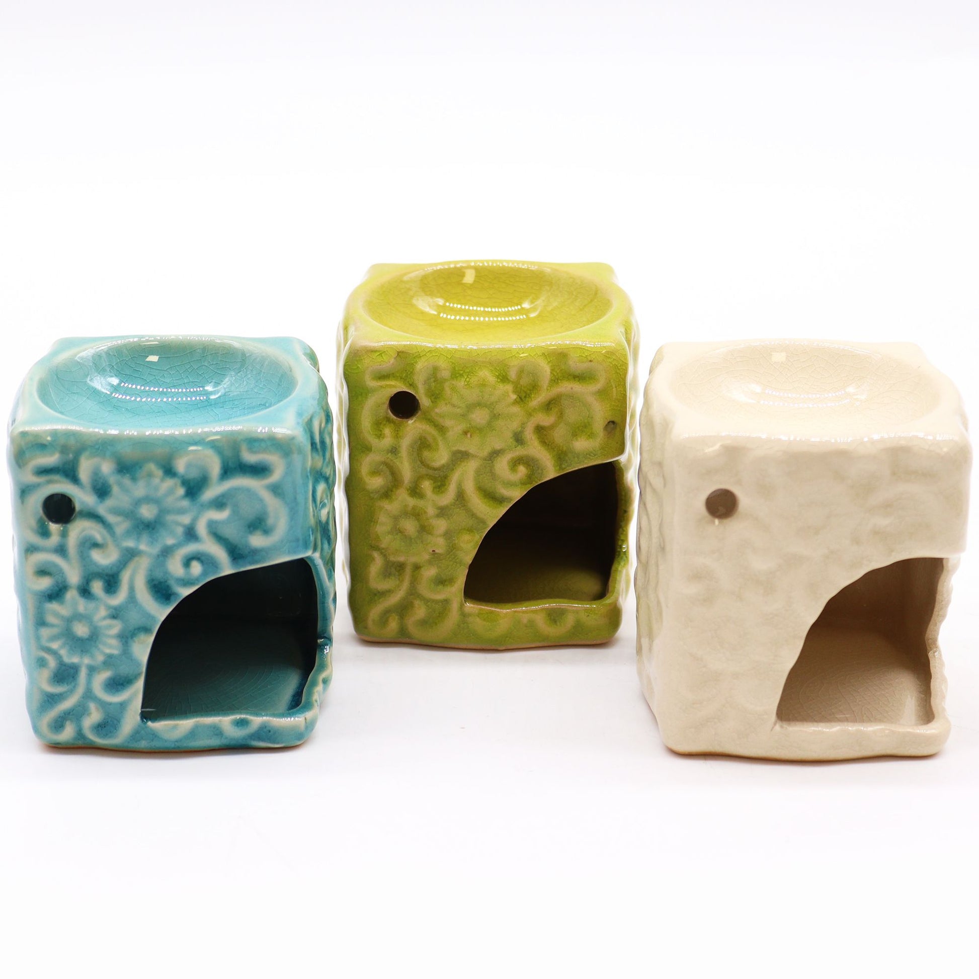 Classic Small Square Floral Oil Burners – image 4