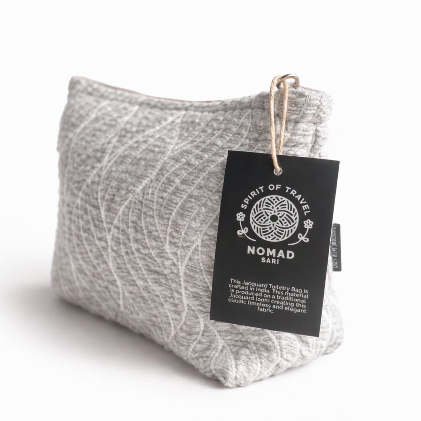Nomad Sari Indian Jacquard Toiletry Bag – Moonlit Weave – image 3