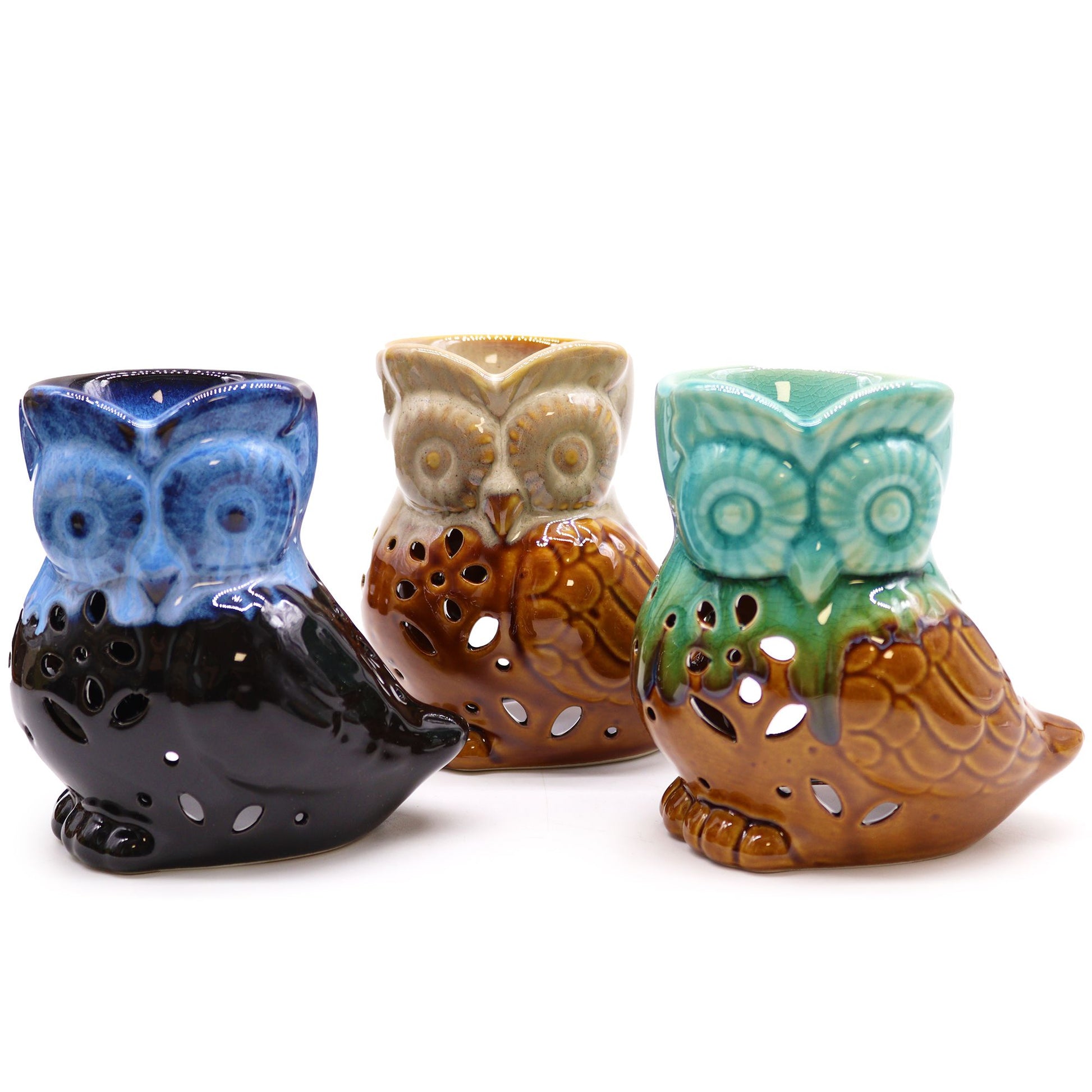 Classic Rustic Oil Burner – Owl Side-on (assorted) – image 1