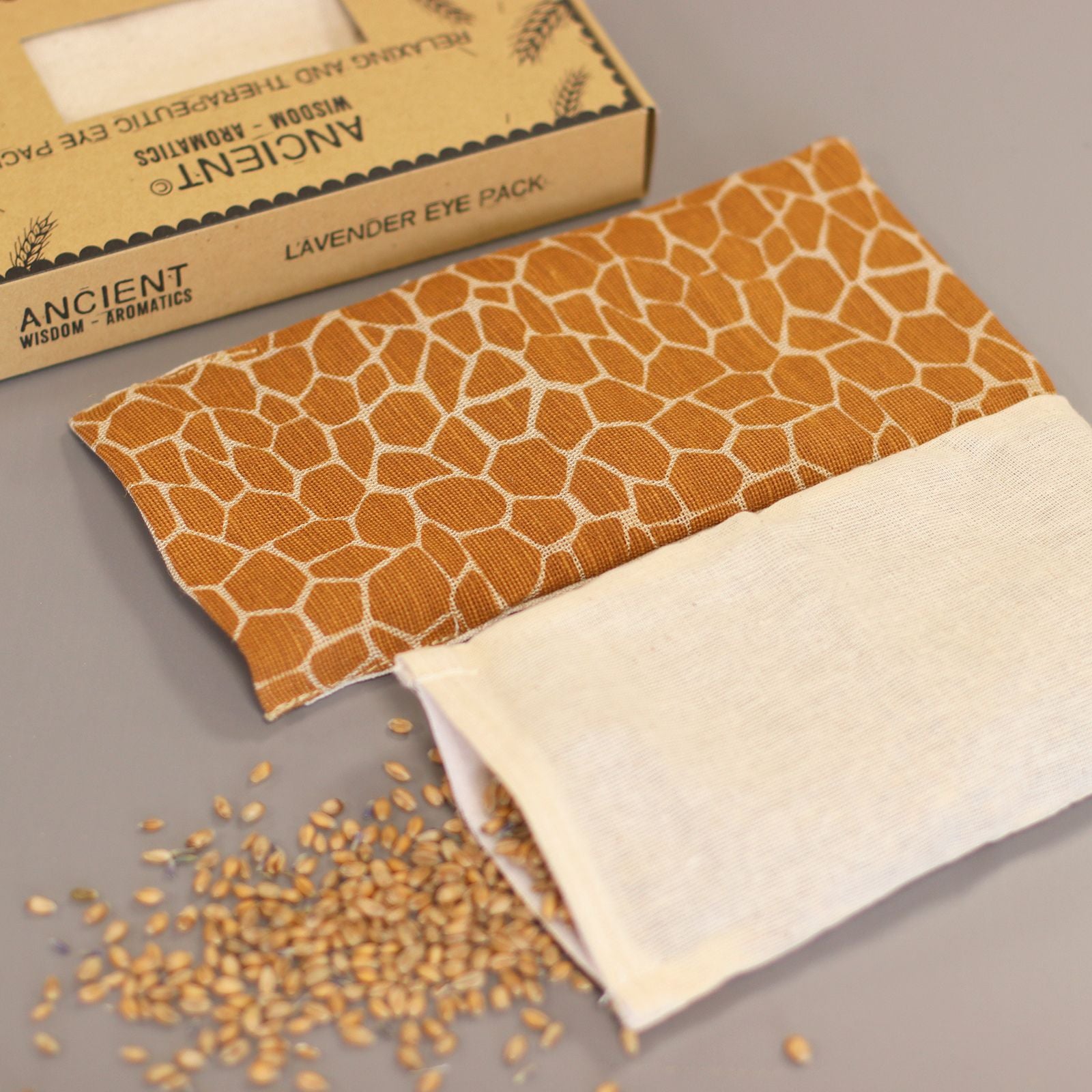Lavender Natural Cotton and Juco Eye Pillow in Gift Box – Madagascar Giraffe – image 2
