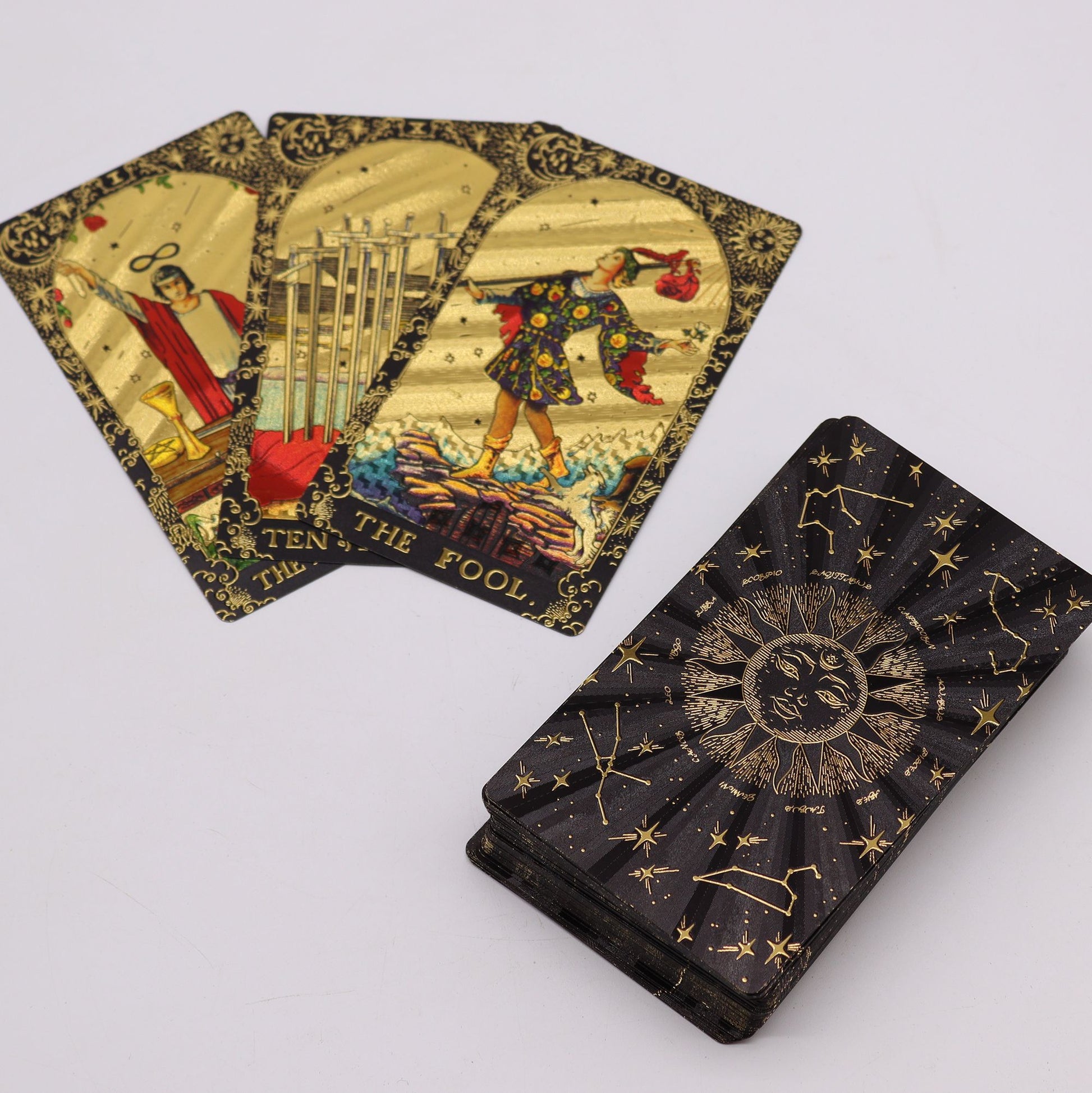 Gold Foil Tarot - Let the Magic Begin - Gift Box detail view 3 at Luna Panther