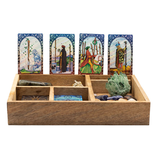 Four Section Tarot Box with Card Holder detail view 2 at Luna Panther alternate view