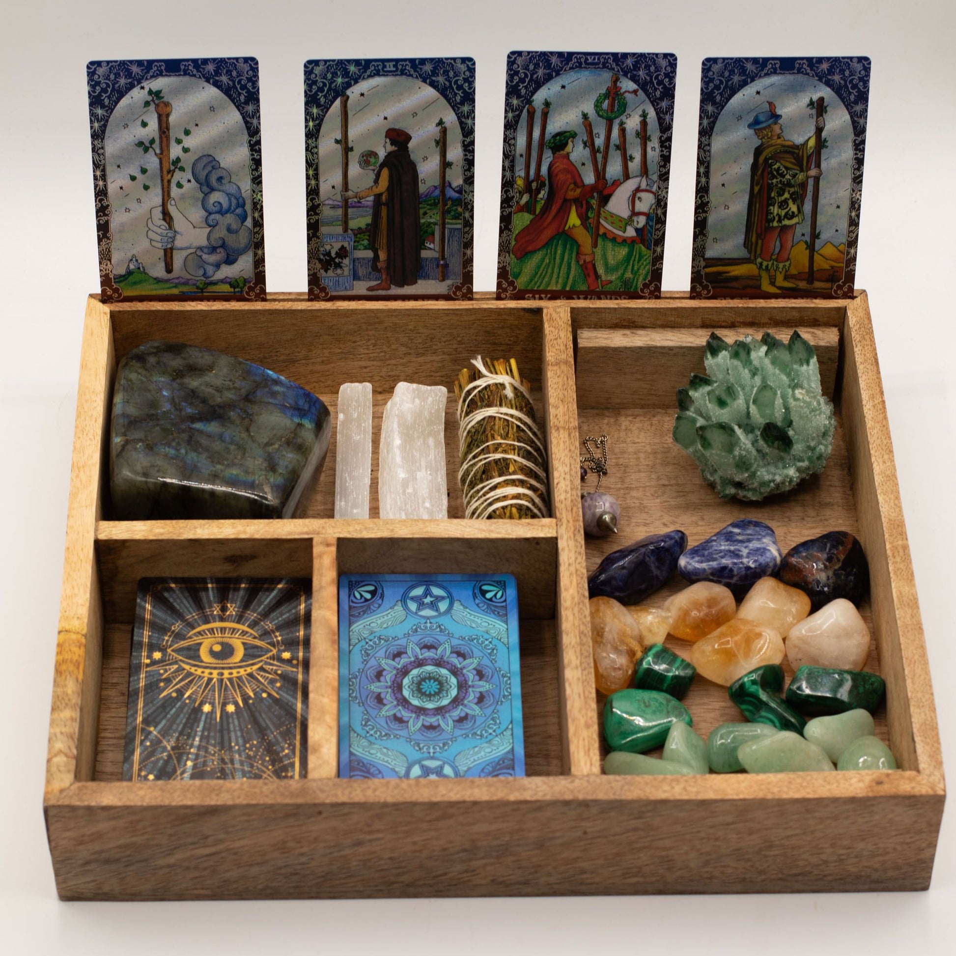 Four Section Tarot Box with Card Holder detail view 5 at Luna Panther