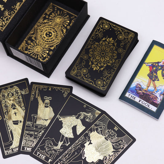 Gold Foil Tarot Set with Book - Gift Box at Luna Panther