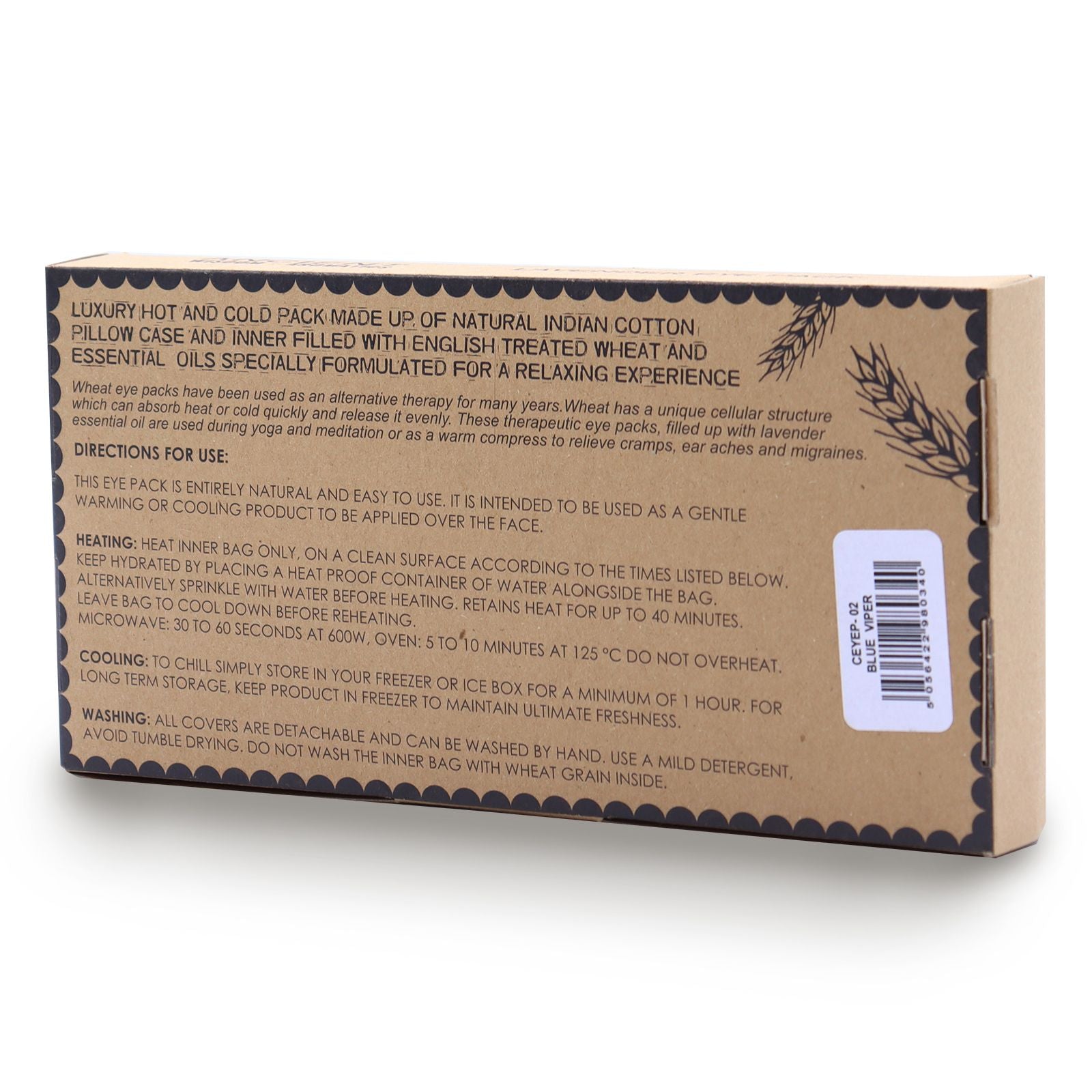 Lavender Natural Cotton and Juco Eye Pillow in Gift Box – Blue Viper – image 4
