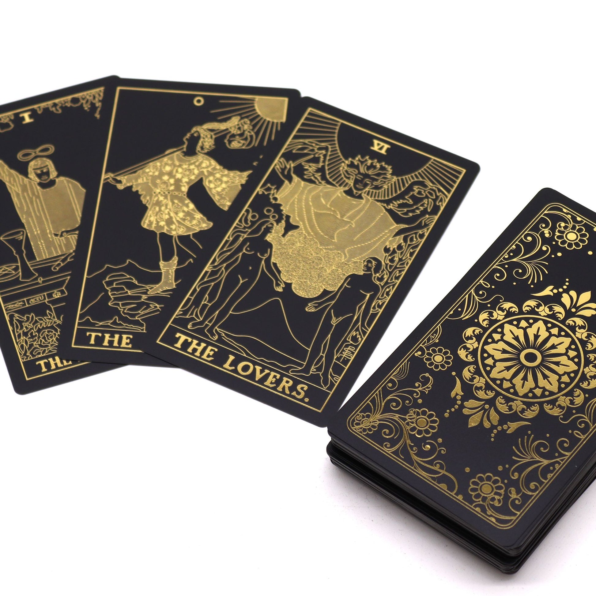 Gold Foil Tarot Set with Book - Gift Box detail view 2 at Luna Panther