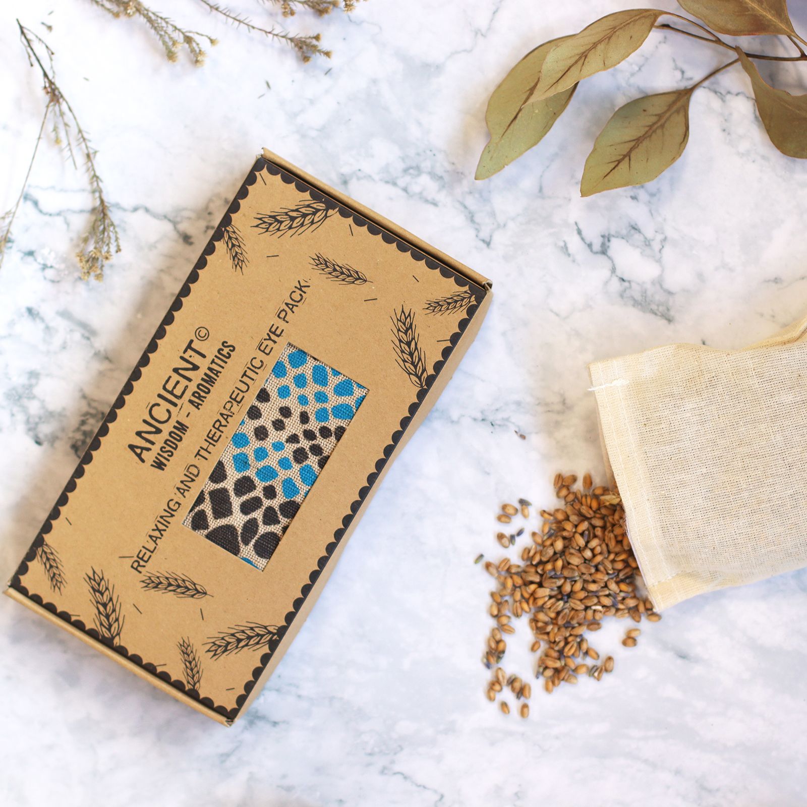 Lavender Natural Cotton and Juco Eye Pillow in Gift Box – Blue Viper – image 3
