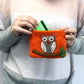Natural Felt Zipper Pouches – Owl on Branch – image 3