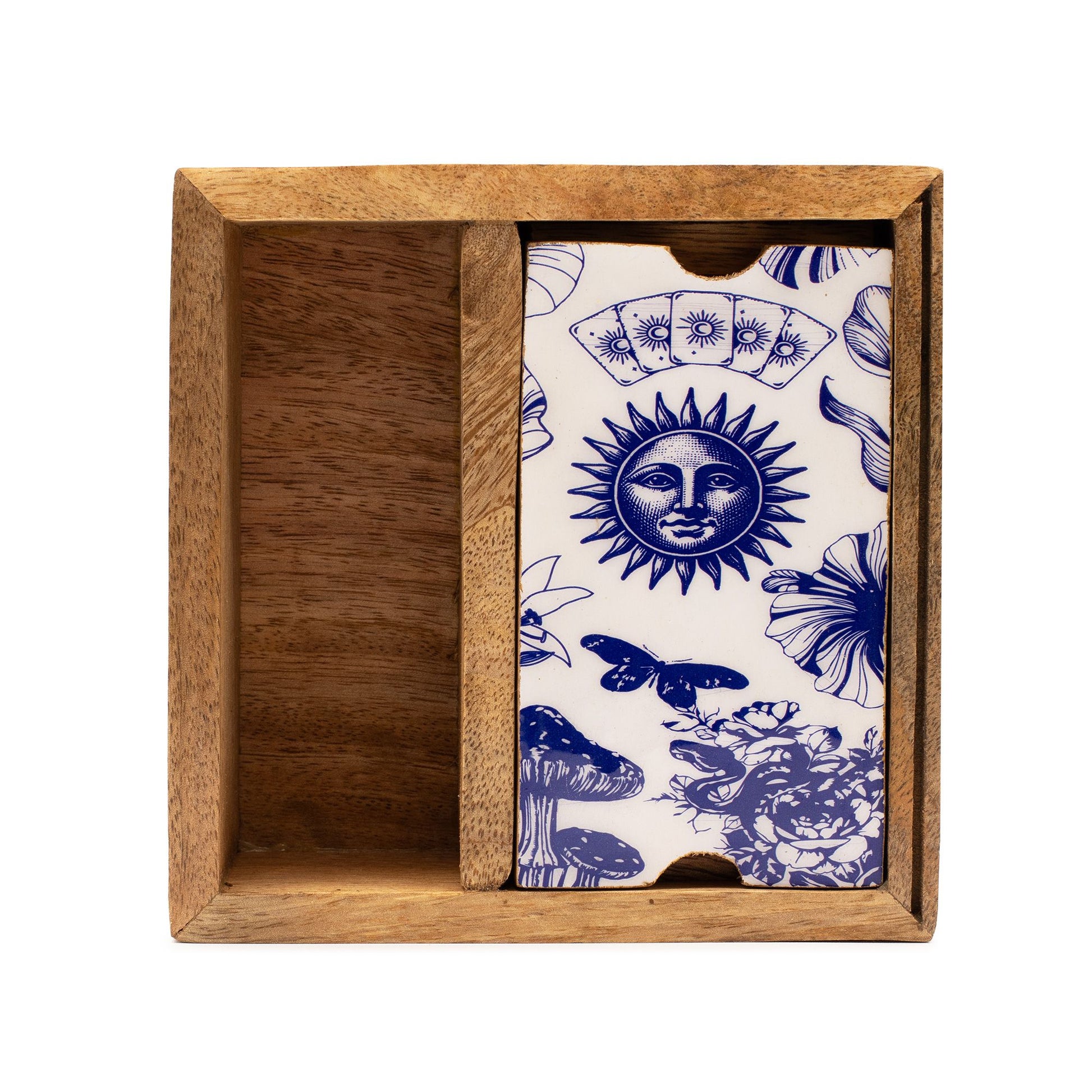 Two Section Tarot Box with Card Holder detail view 5 at Luna Panther