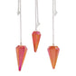 Six Sided Pendulum – Aurora Crystal Peach – 4 cm – image 2