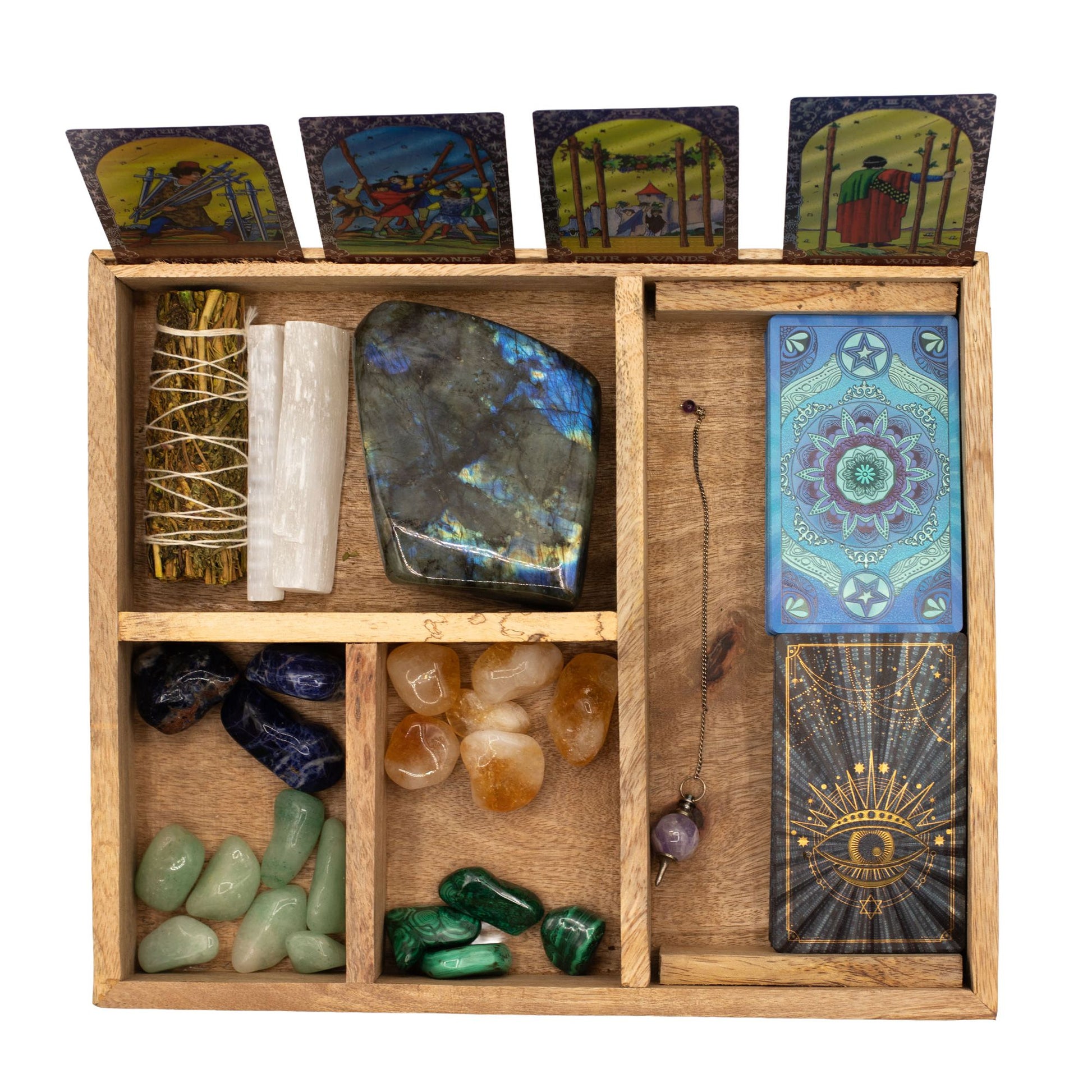 Four Section Tarot Box with Card Holder detail view 7 at Luna Panther