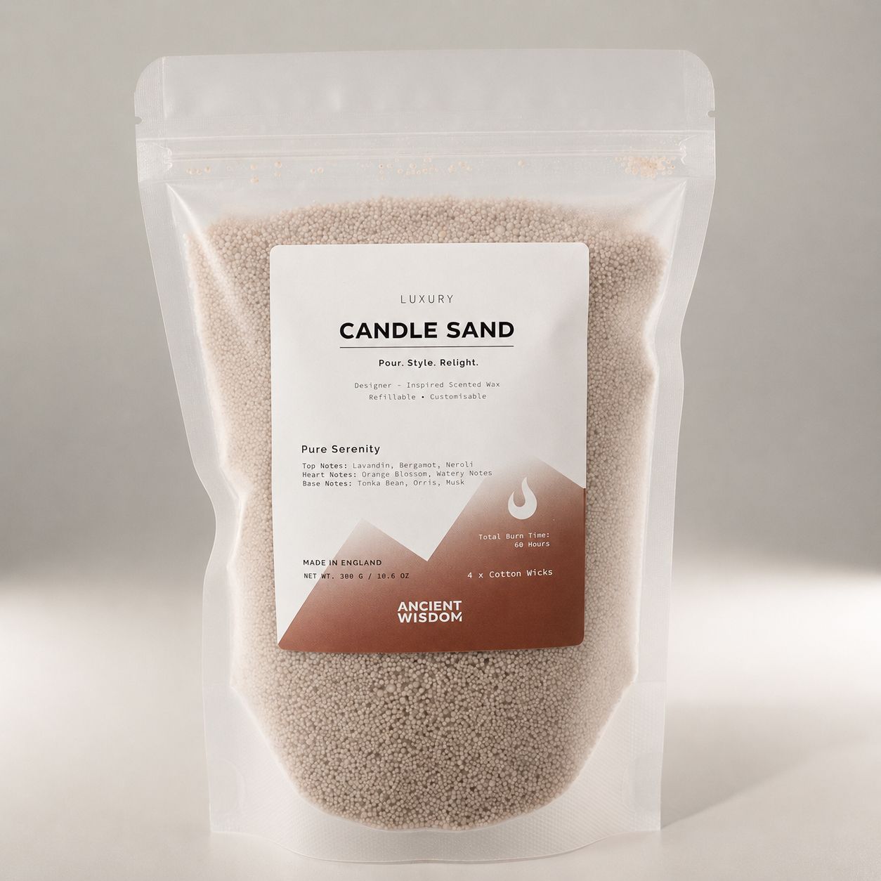 Fragranced Candle Sand – Latte Beige – Pure Serenity – 300 g – image 2