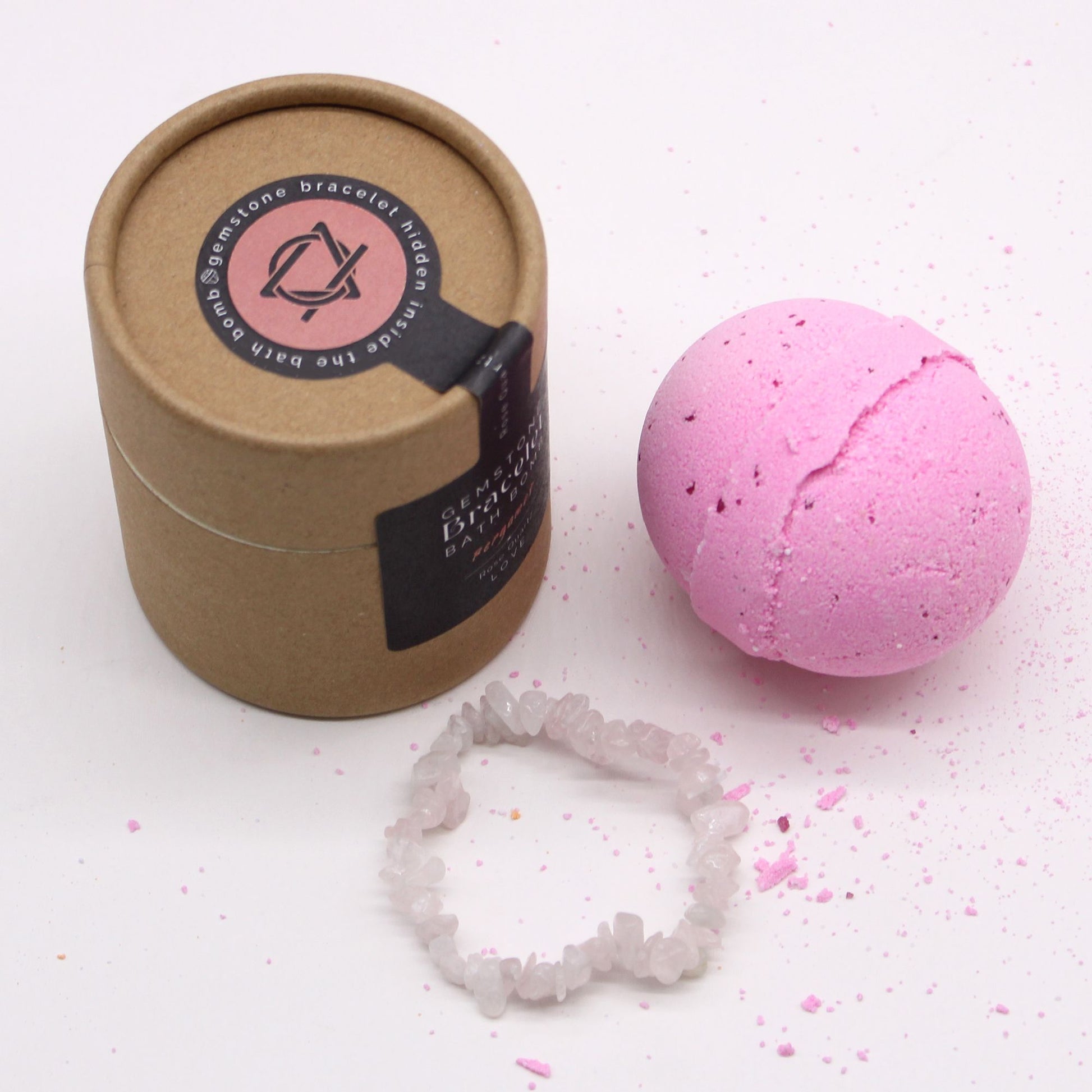 Rose Quartz Gem Bracelet Bath Bomb – image 5