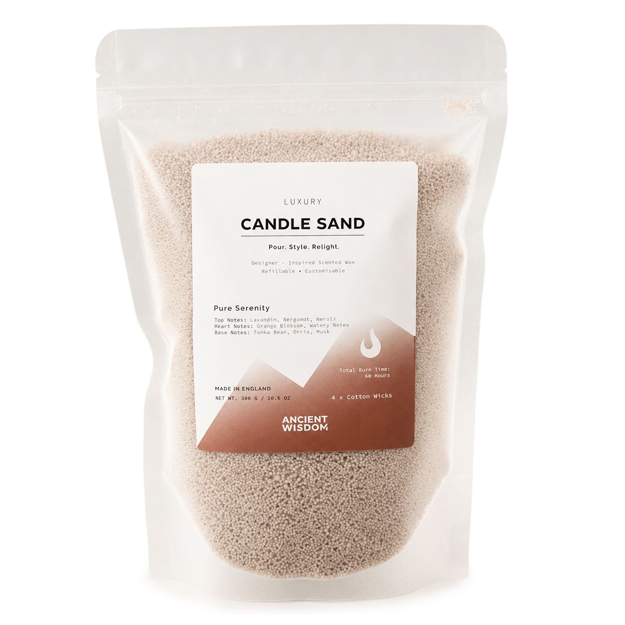 Fragranced Candle Sand – Latte Beige – Pure Serenity – 300 g – image 8