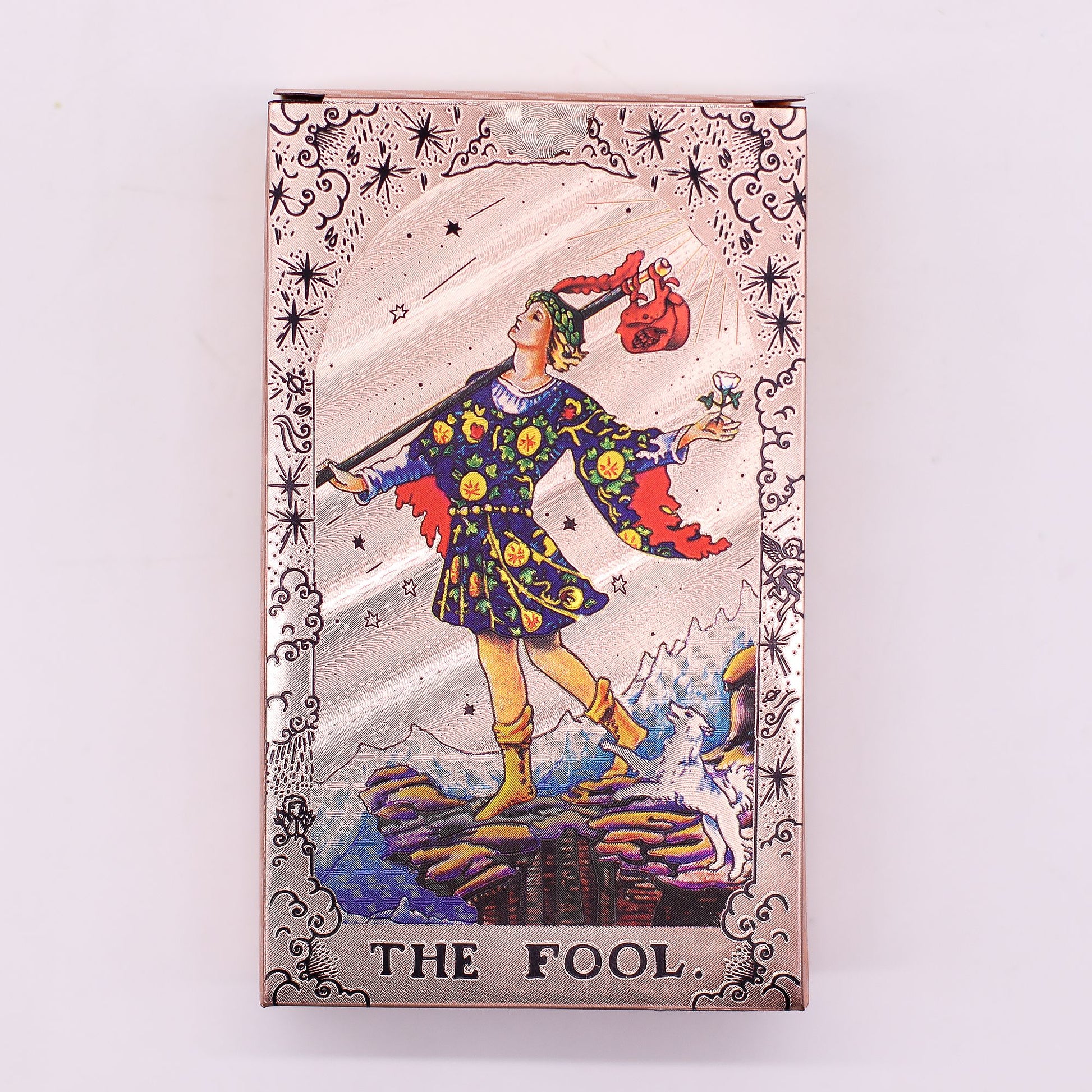 Rose Gold Foil Tarot Deck - Moon Phase with Booklet detail view 3 at Luna Panther