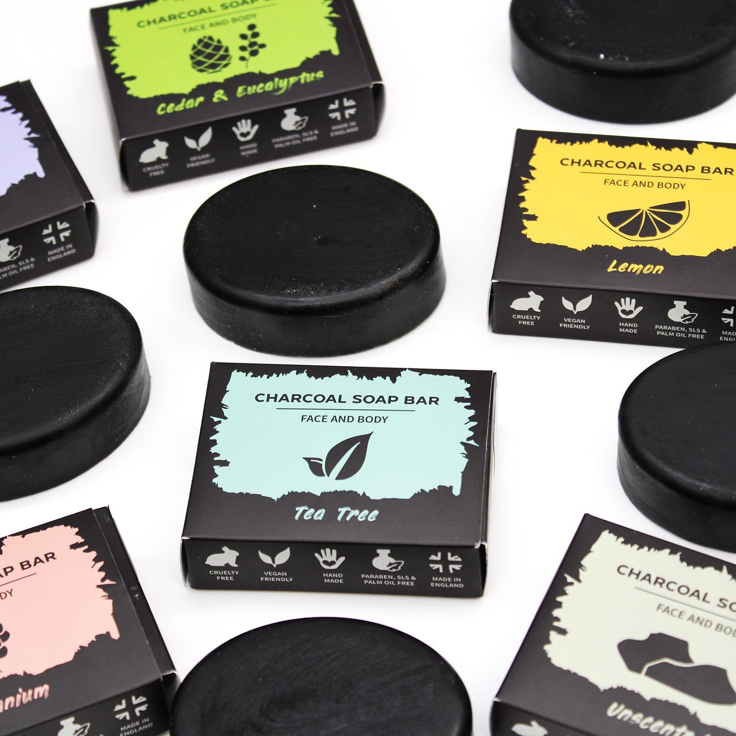 Charcoal Soap 85 g – Geranium – image 1