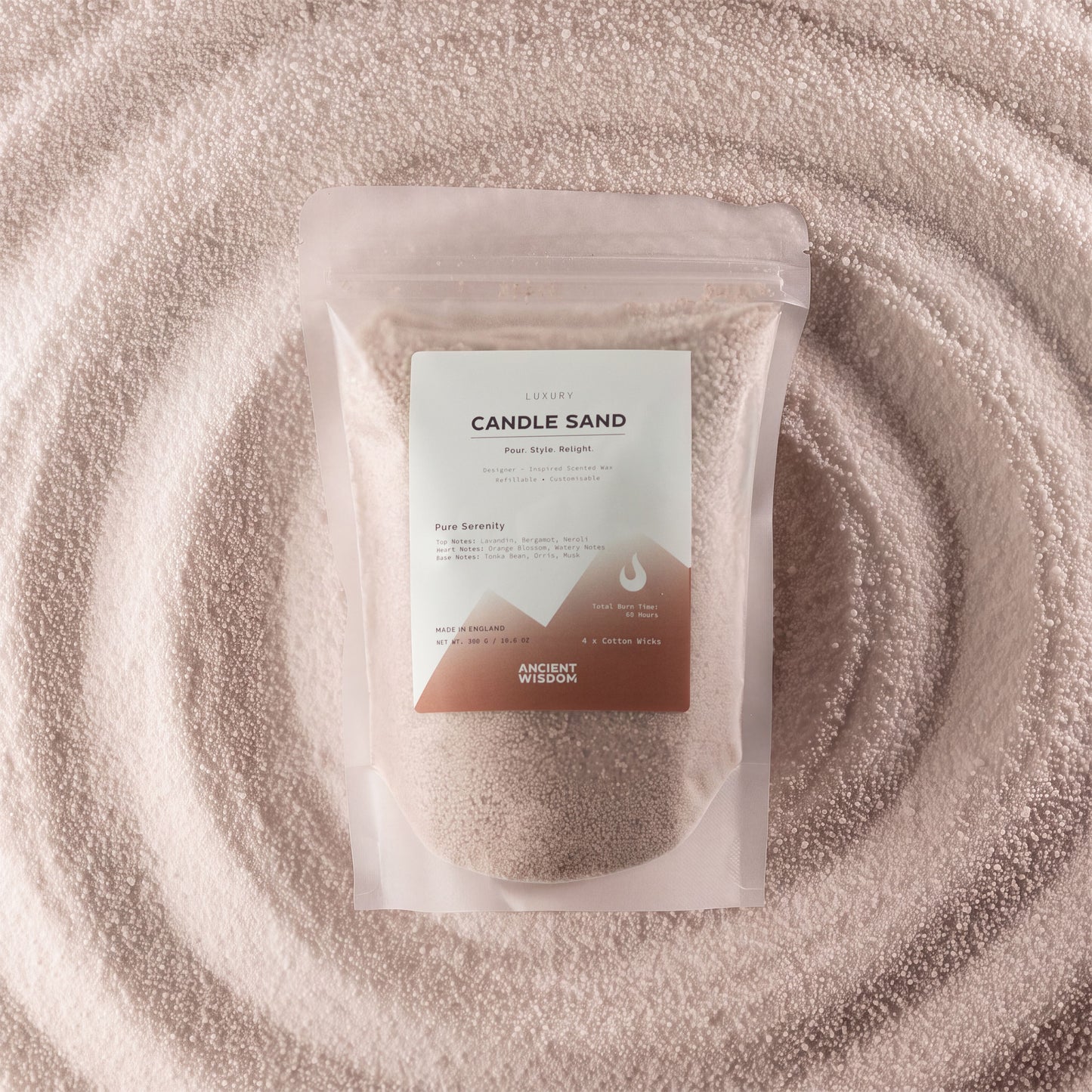 Fragranced Candle Sand – Latte Beige – Pure Serenity – 300 g – image 7