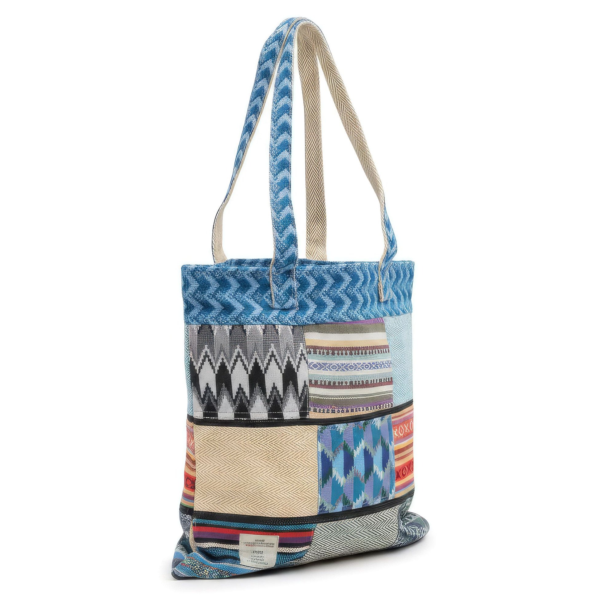 Patchwork Kathmandu Tote Bag – Dhaka Design (37 × 38 cm) – image 5